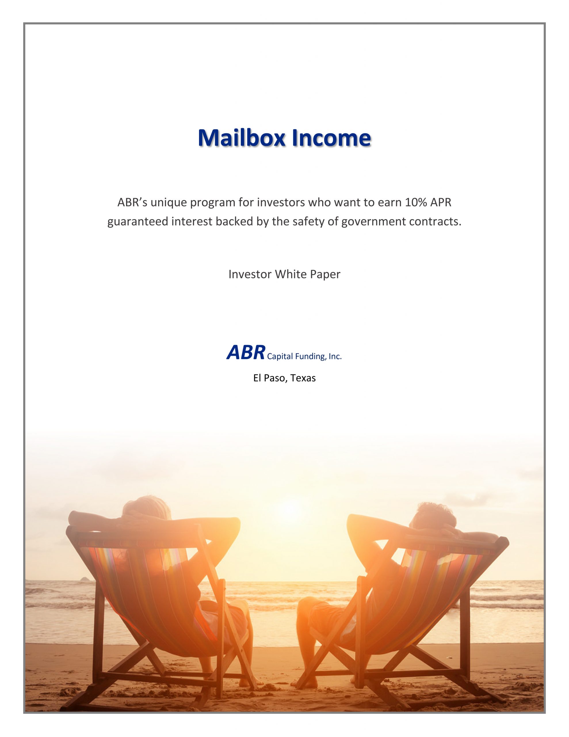 Government Contracts with ABR Capital Funding Mailbox Home